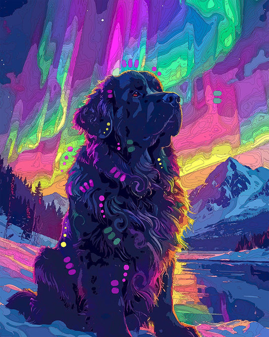 The Northern Lights Newfie Mini Print (Ltd. Edition) (011426)