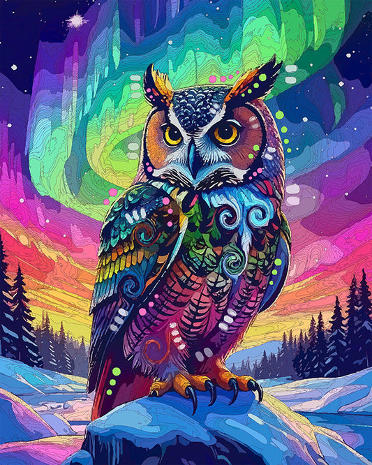 The Northern Lights Owl Mini Print (Ltd. Edition) (011926)