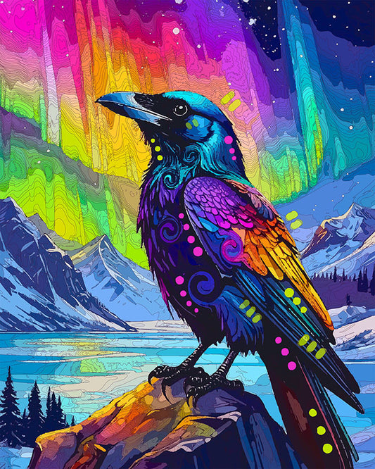 The Northern Lights Raven Mini Print (Ltd. Edition) (030226)