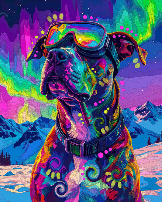 The Northern Lights Search Pittie Mini Print (Ltd. Edition) (022526)