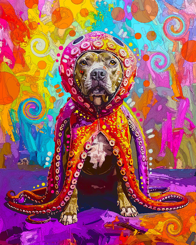 The Octopus Costume Pittie Mini Print (Ltd. Edition) (091925)