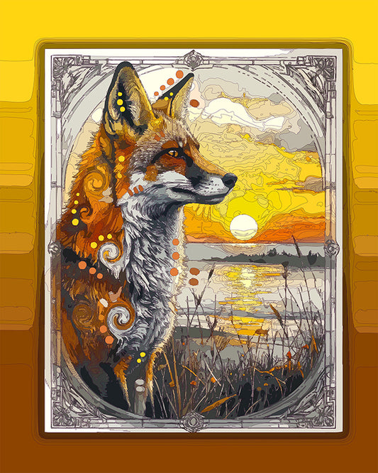 The Outer Banks Sunset Fox Mini Print (Ltd. Edition) (070926)