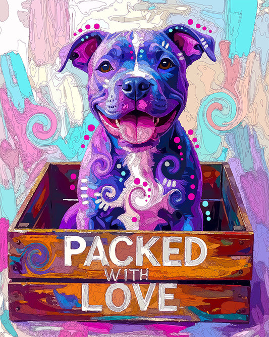 The Packed With Love Pittie Pup Mini Print (Ltd. Edition) (051326)