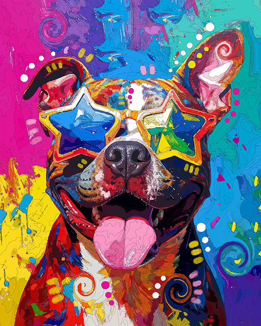 The Painted Star Pittie Mini Print (Ltd. Edition) (040626)