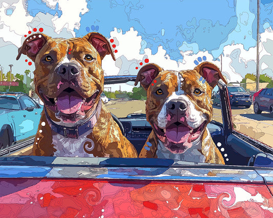 The Parking Lot Convertible Pitties Mini Print (Ltd. Edition) (072426)