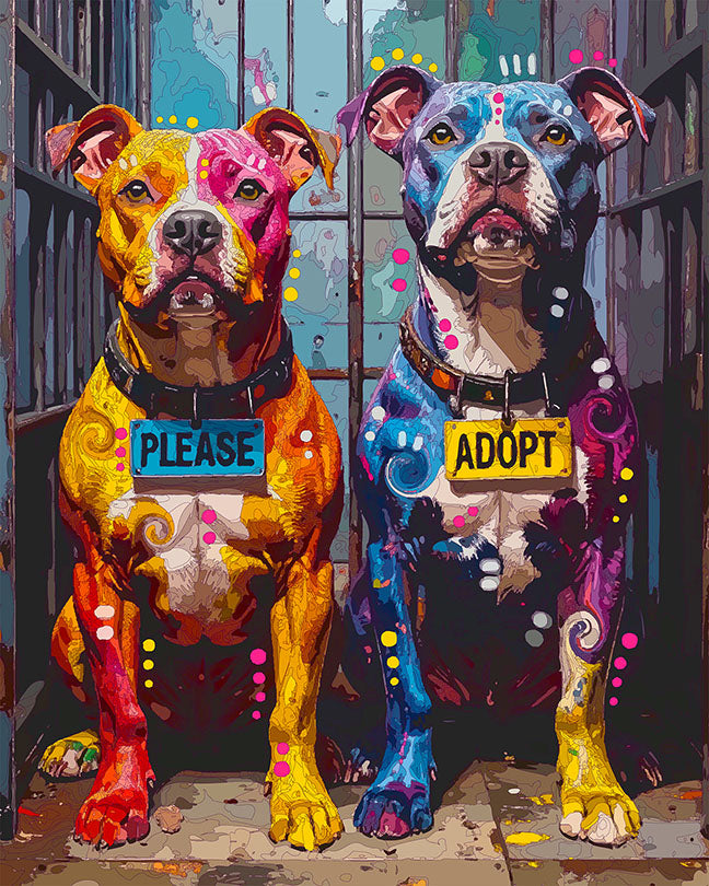 The Patient Awaiting Pitties Mini Print (Ltd. Edition) (022626)