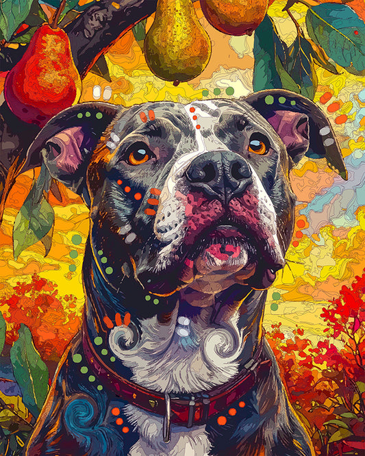 The Pear Tree Pittie Mini Print (Ltd. Edition) (051426)