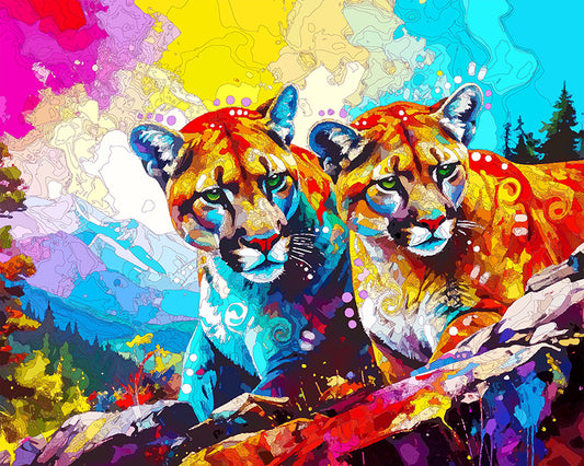 The Pikes Peak Mountain Lions Mini Print (Ltd. Edition) (081925)