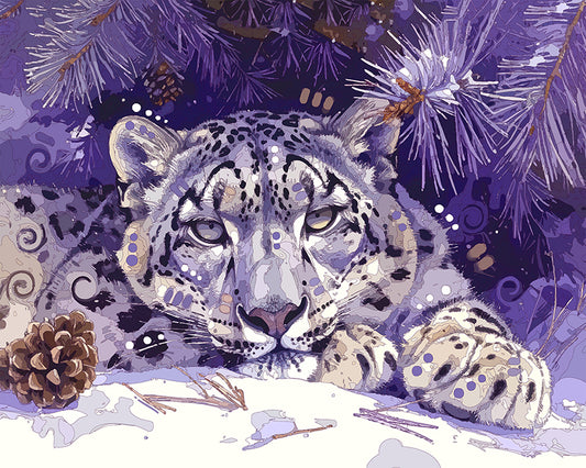 The Pine Cone Snow Leopard Mini Print (Ltd. Edition) (010626)