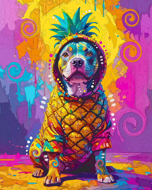 The Pineapple Costume Pittie Mini Print (Ltd. Edition) (092625)