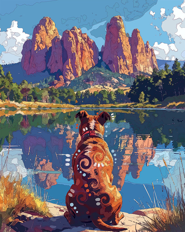 The Pinnacles View Pittie Mini Print (Ltd. Edition) (082126)