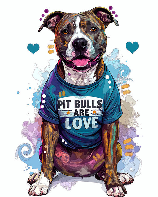 The Pit Bulls Are Love Mini Print (Ltd. Edition) (011226)