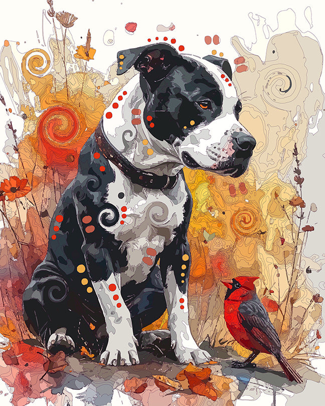 The Pittie And The Visitor Mini Print (Ltd. Edition) (081426)