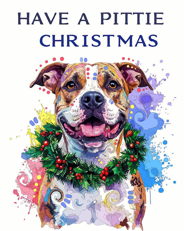 The Pittie Christmas Card Mini Print (Ltd. Edition) (120325)