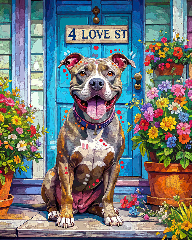 The Pittie From Love Street Mini Print (Ltd. Edition) (090125)