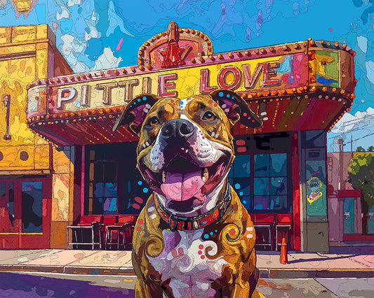 The Pittie Love Matinee Mini Print (Ltd. Edition) (120425)