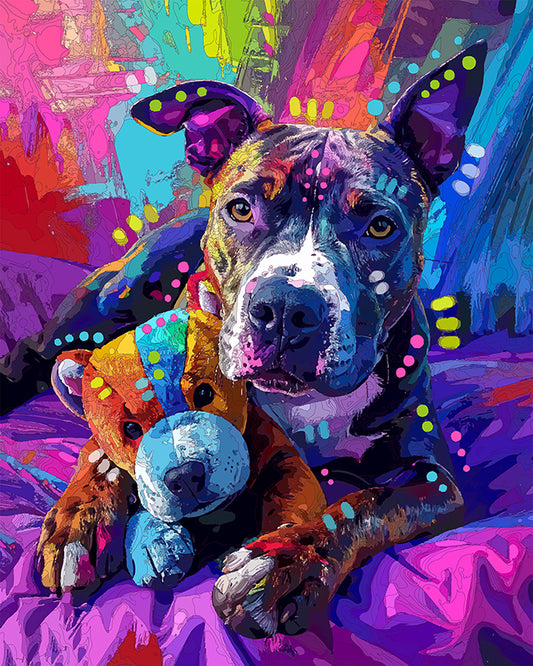 The Pittie With The Pittie Toy Mini Print (Ltd. Edition) (042126)