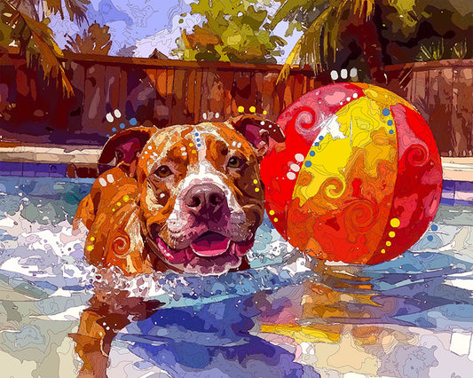 The Pool's Open Pittie Mini Print (Ltd. Edition) (052226)