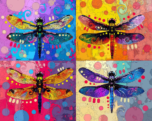 The Popping Dragonflies Mini Print (Ltd. Edition) (030626)