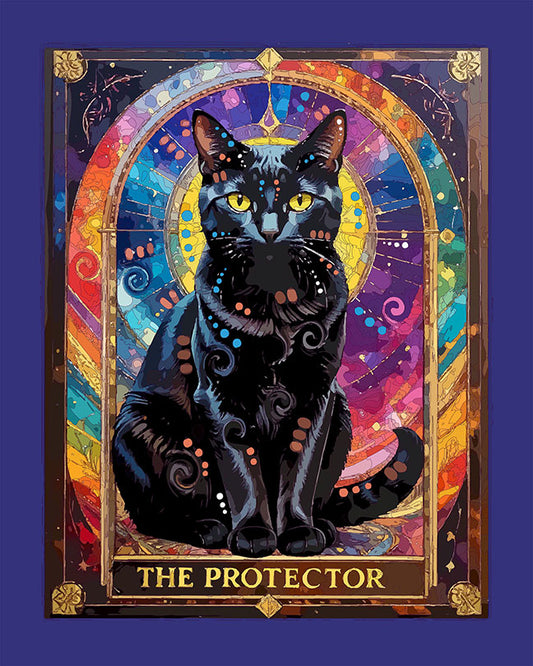 The Protector Tarot Black Cat Mini Print (Ltd. Edition) (111325)