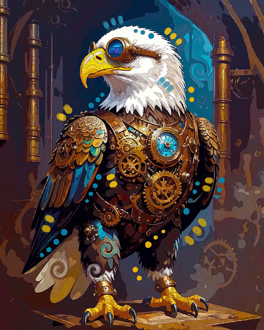 The Proud Steampunk Eagle Mini Print (Ltd. Edition) (041026)
