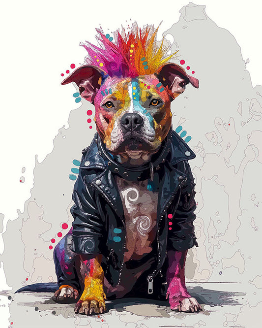 The Punk Rock Pittie Mini Print (Ltd. Edition) (031726)