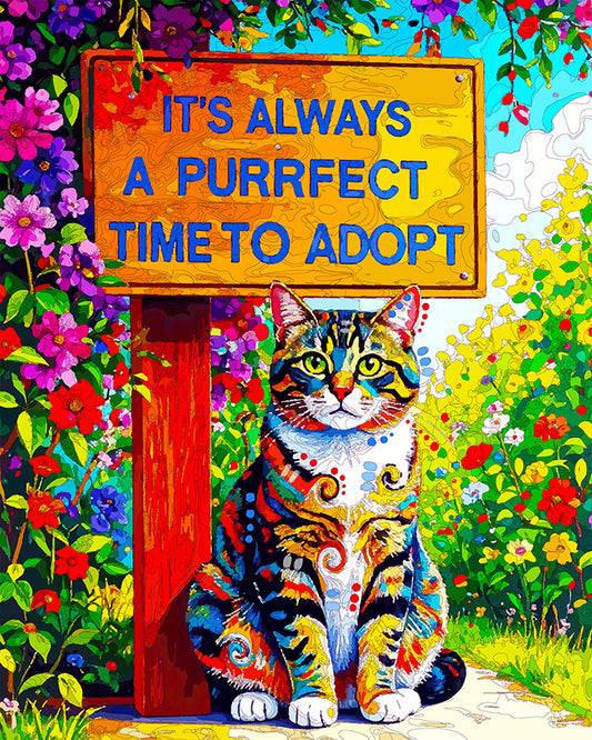 The Purrfect Time Mini Print (Ltd. Edition) (090425)