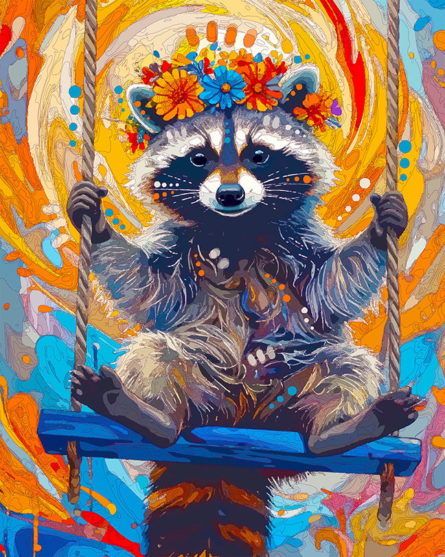 The Racoon Swinger Mini Print (Ltd. Edition) (100325)