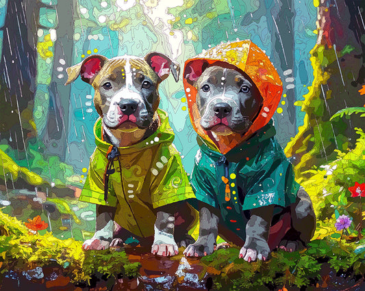 The Rain Forest Pit Pups Mini Print (Ltd. Edition) (072425)