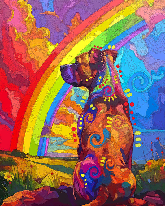 The Rainbow Glance Pittie Mini Print (Ltd. Edition) (042426)