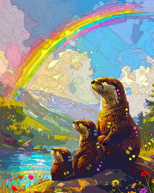 The Rainbow Watch Otters Mini Print (Ltd. Edition) (032326)