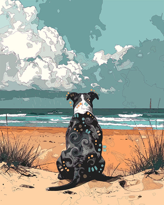The Raincloud Dune Pittie Mini Print (Ltd. Edition) (091126)