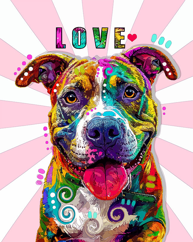 The Rays Of Love Pittie Mini Print (Ltd. Edition) (102225)