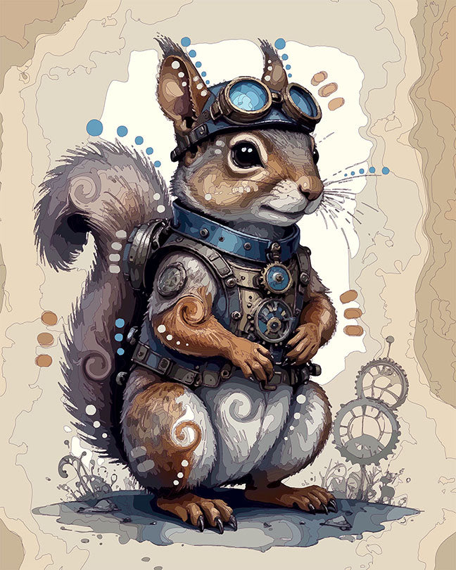 The Ready Steampunk Squirrel Mini Print (Ltd. Edition) (031226)