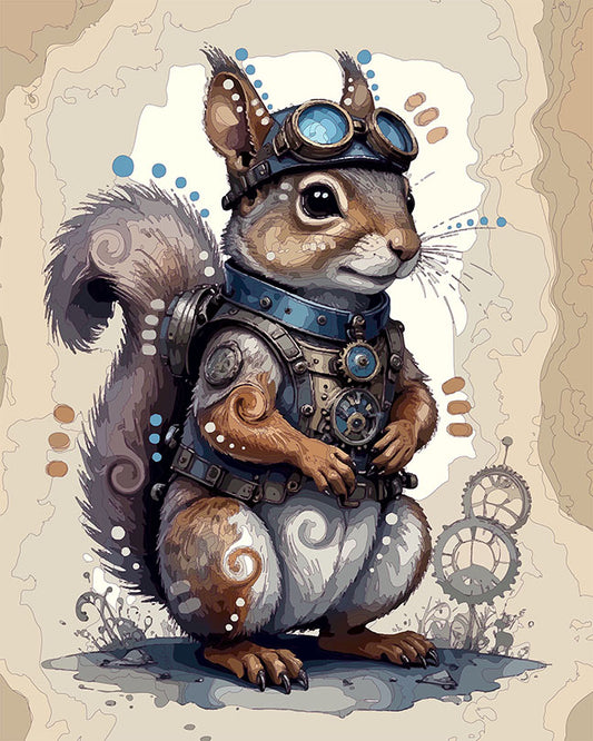 The Ready Steampunk Squirrel Mini Print (Ltd. Edition) (031226)