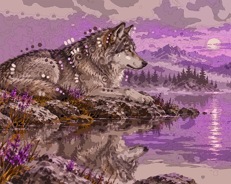 The Reflective Lone Wolf Mini Print (Ltd. Edition) (092526)