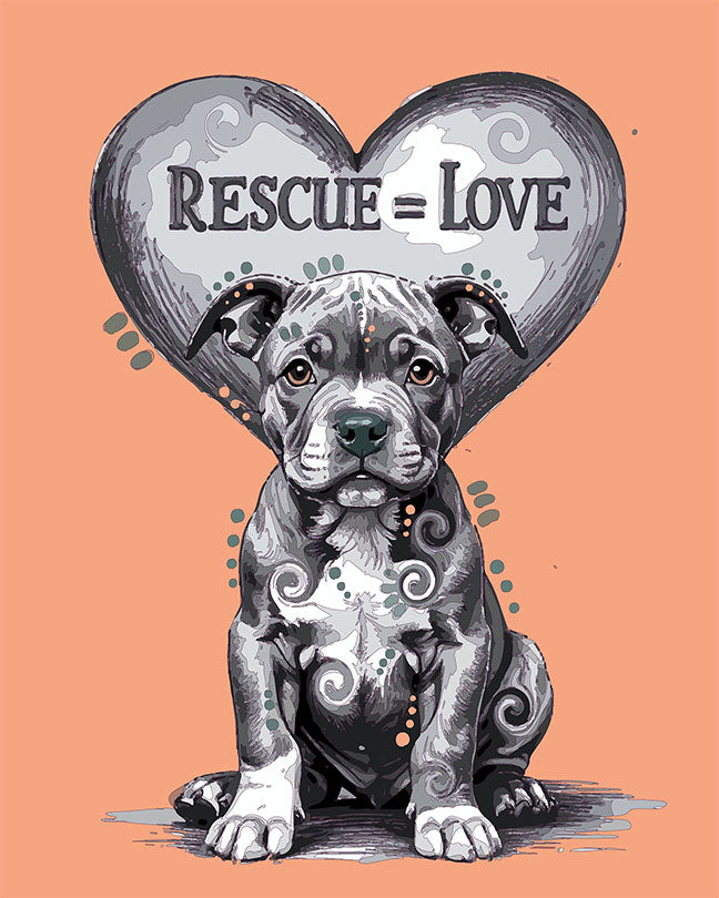 The Rescue Love Heart Pup Mini Print (Ltd. Edition) (111325)
