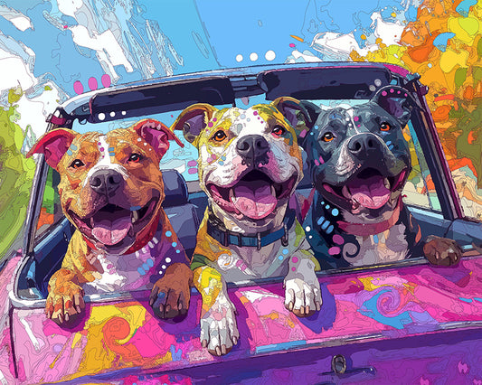 The Road Warrior Pitties Mini Print (Ltd. Edition) (020326)