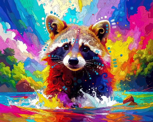 The Rocky Rapids Raccoon Mini Print (Ltd. Edition) (082225)