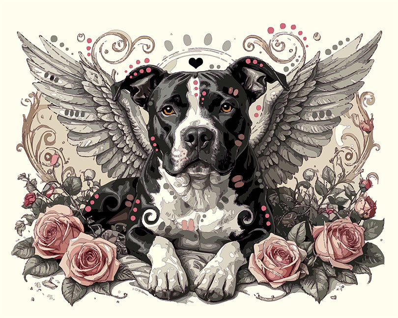 The Rose Bed Forever Pittie Mini Print (Ltd. Edition) (121625)