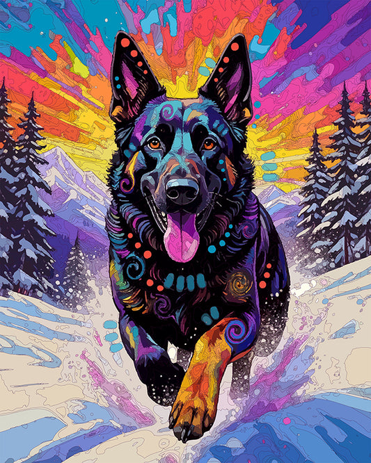 The Run Home Black Shepherd Mini Print (Ltd. Edition) (122325)