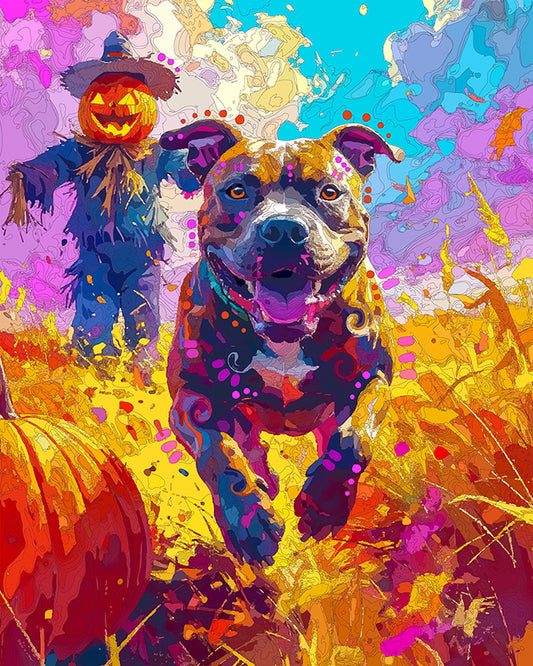 The Scarecrow Runner Pittie Mini Print (Ltd. Edition) (092325)