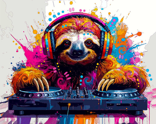The Scratch Sloth DJ Mini Print (Ltd. Edition) (041326)
