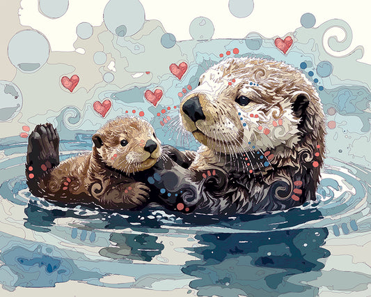 The Sea Otter Love Mini Print (Ltd. Edition) (111025)