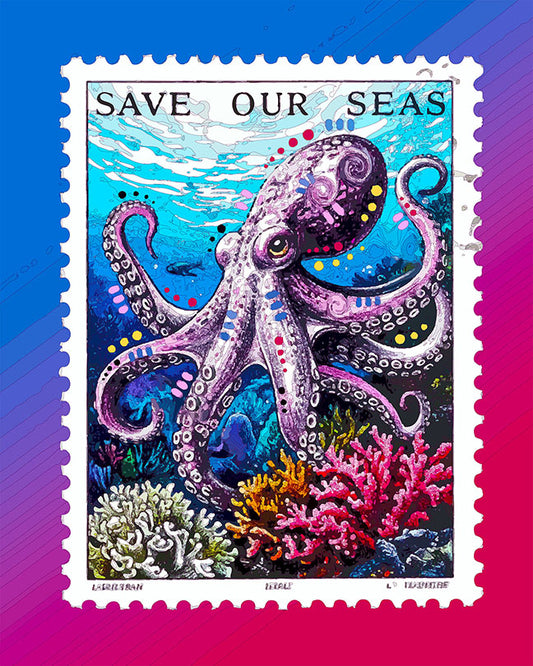 The Sea Stamp Mini Print (Ltd. Edition) (032426)