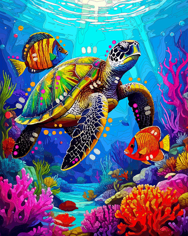 The Sea Turtle Angels Mini Print (Ltd. Edition) (082626)