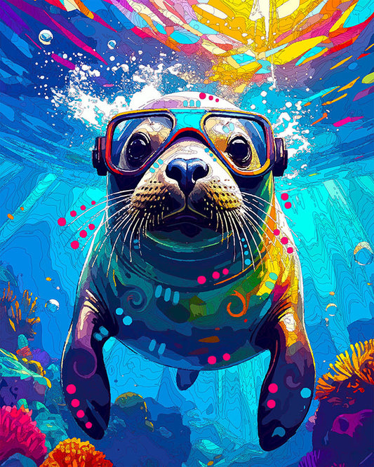 The Seal Diver Mini Print (Ltd. Edition) (080425)