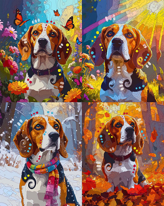 The Seasons Of The Beagle Mini Print (Ltd. Edition) (013026)