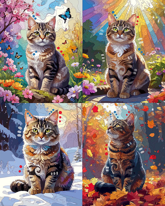 The Seasons Of The Tabby Mini Print (Ltd. Edition) (012826)