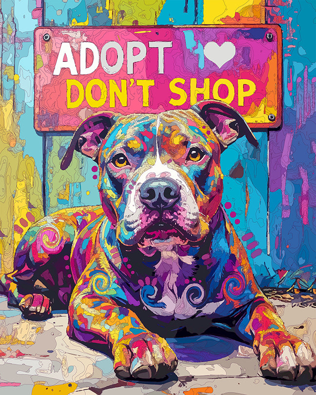 The Serious Wall Sign Pittie Mini Print (Ltd. Edition) (092525)